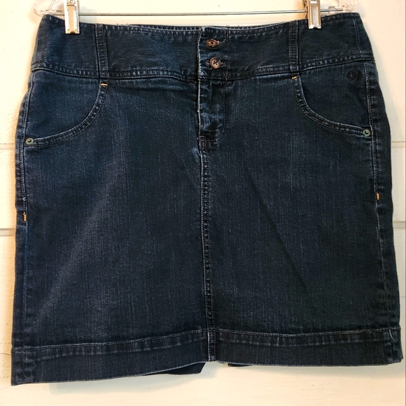 Converse One Star Denim Label Denim Jean Mini Skirt Size 12 EUC Y2K - Picture 1 of 9